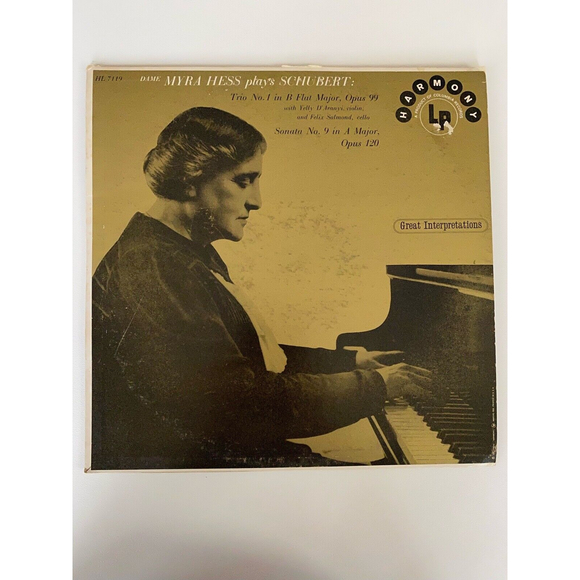 Dame Myra Hess Plays Schubert Trio No.1 B Flat Major Op.99 LP Harmony 7119 VG+ - Picture 1 of 7